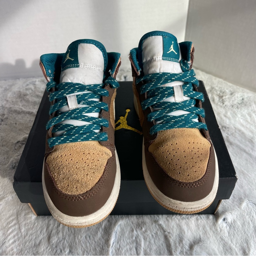 Jordan 1 Mid SE Size 13 5 Little Boy Cacao Wow - Picture 2 of 10